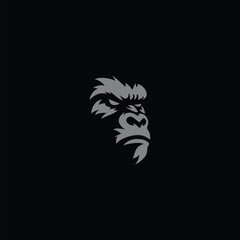 gorilla face logo. vector illustration of gorilla face for icon, symbol or logo. gorilla logo