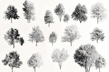 Obraz premium Black and White Trees