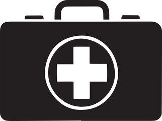 first aid box. First Aid Kit and Med Kit Icon Vector Design on White Background.