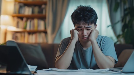 MAN WORKING ON LAPTOP