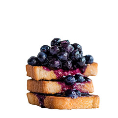 Delicious Stack of French Toast Topped with Fresh Blueberries and Syrup