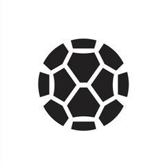 Fototapeta premium Black turtle shell silhouette on white background