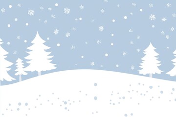 Winter Landscape Gradient: A snowy landscape with a sky transitioning from crisp white to pale blue, accented by snow-covered trees