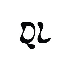 QL monogram logo design letter text name symbol monochrome logotype alphabet character simple logo