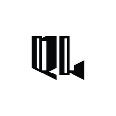 QL monogram logo design letter text name symbol monochrome logotype alphabet character simple logo