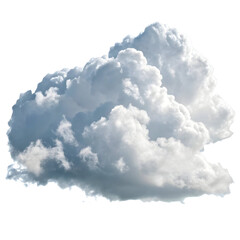 Soft and fluffy white clouds floating against a bright blue sky in a serene atmosphere