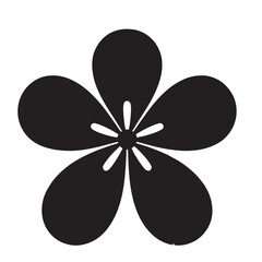 Simple Black Flower Graphic Design Element