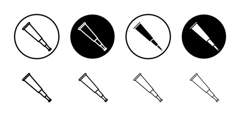 binoculars icon linear logo isolated