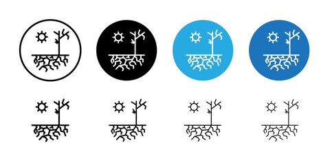 Fototapeta premium Drought icon linear logo isolated