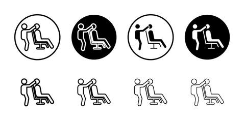 Hairdresser service icon linear logo isolated