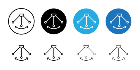 Oscillation icon linear logo isolated