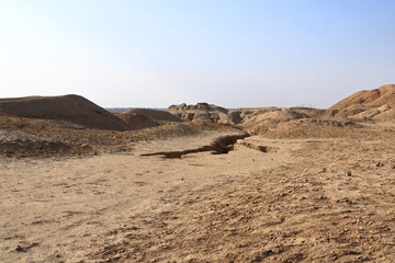 the area of the excavation site in the Ancient City of Uruk, Iraq
