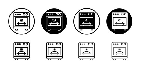 Oven icon linear logo isolated