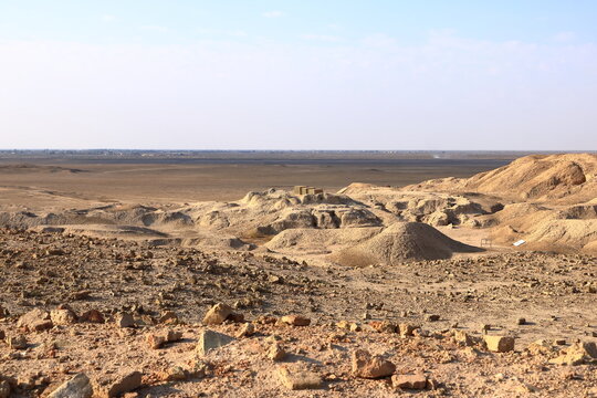 the area of the excavation site in the Ancient City of Uruk, Iraq