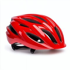 Sleek Red Bicycle Helmet Safety Gear for Cycling and Outdoor Activities