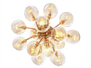 Chandelier with many light bulbs