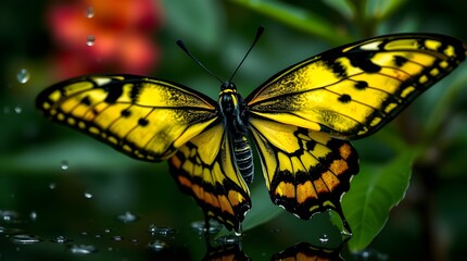 Fototapeta premium butterfly on a flower