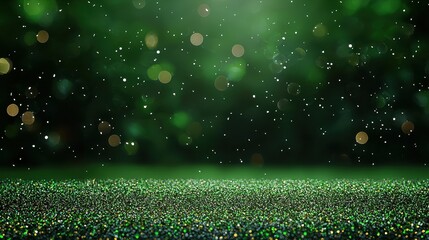 Naklejka premium Green grass field scattered with numerous small white dots creating a natural landscape scene