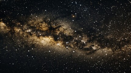 Fototapeta premium A night sky with a band of stars forming the Milky Way.