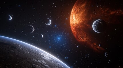 Obraz premium Cosmic Planetary System