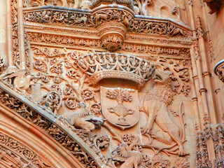 detail of the cathedral of Salamanca in Spain