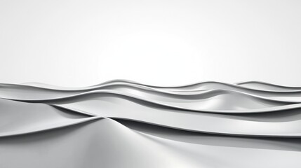 Obraz premium Abstract grayscale undulating waves, flowing fabric texture.