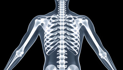 Human backbone in x-ray , with white tonespng