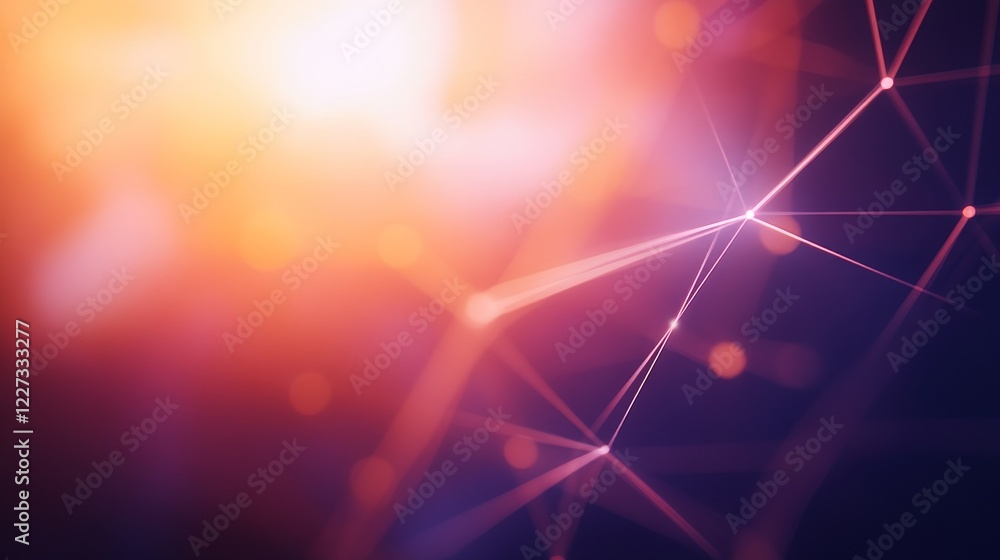 Poster abstract digital background with glowing lines and nodes representing connectivity and technology
