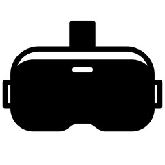 virtual reality headset icon in semi solid style on white background