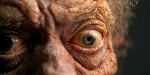 Close-up Photograph of an Elderly Person's Eye