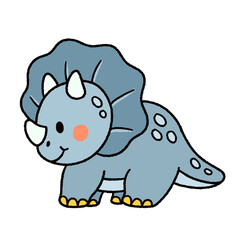 Collection of cute cartoon dinosaurs 
