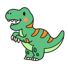 Collection of cute cartoon dinosaurs 