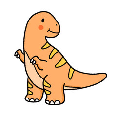 Collection of cute cartoon dinosaurs 