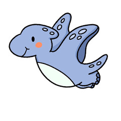 Collection of cute cartoon dinosaurs 