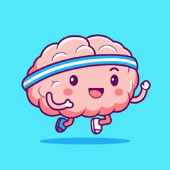 Fun and Lively Cartoon Brain Mascot, Smart and Playful Character with a Big Smile, Cute and Friendly Intelligence Icon for Education, Learning, and Creativity Branding