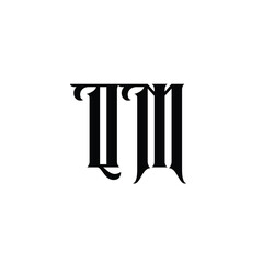 QM monogram logo design letter text name symbol monochrome logotype alphabet character simple logo