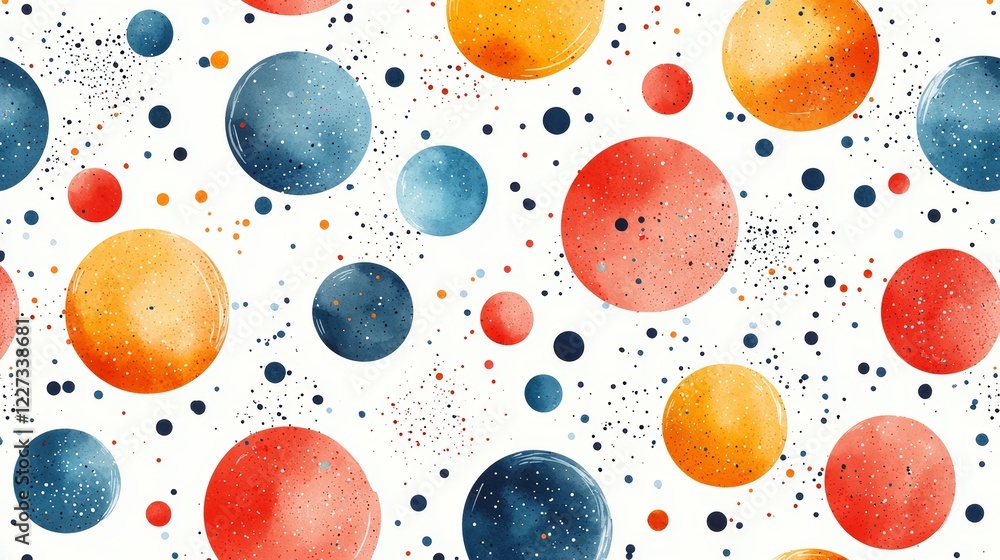 Poster abstract pattern featuring a circle on a soft gradient pastel background in sweet colors