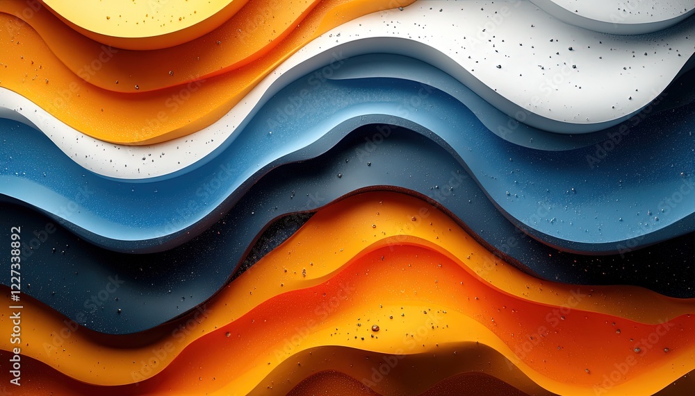 Poster colorful abstract waves background with subtle texture