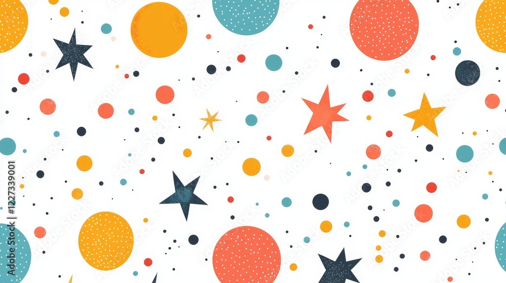 Poster abstract design including a circle within a subtle gradient pastel backdrop with soothing hues