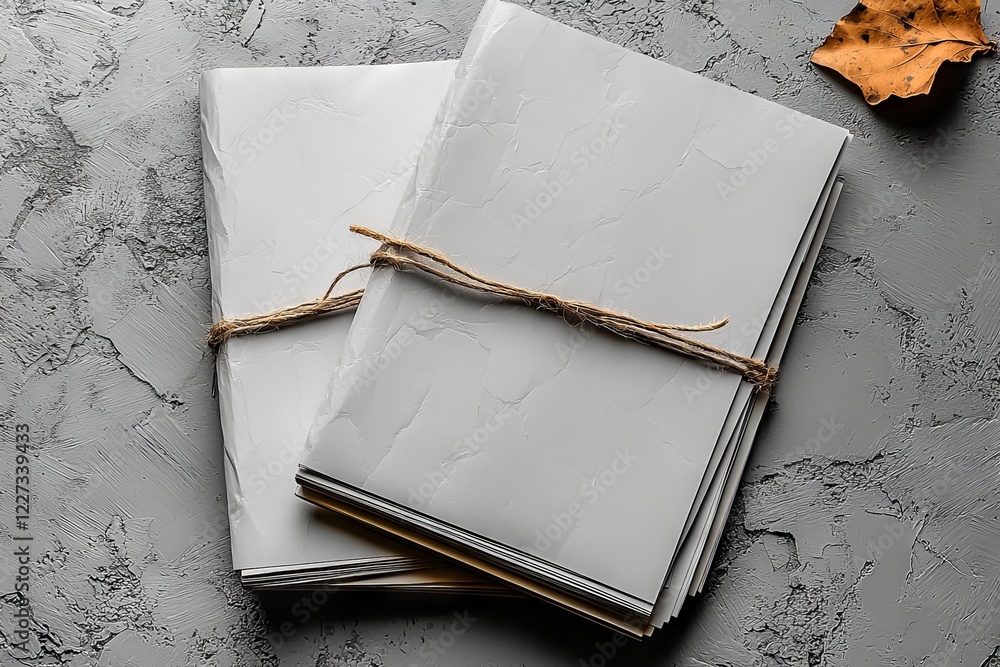 Poster closeup of three empty white rectangle poster mockups arranged diagonally with a soft shadow on a ne