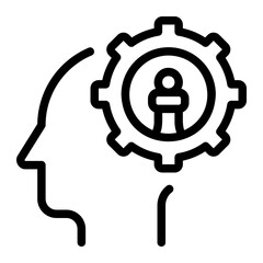 critical thinking line icon