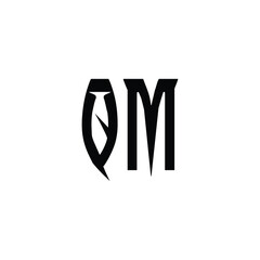 QM monogram logo design letter text name symbol monochrome logotype alphabet character simple logo