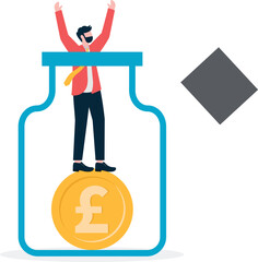 Social media illustration, business concept, web design

