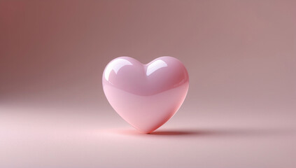 Captivating Heart Shaped Pink Glass on a Pastel Pink Background wallpaper aesthetic for romantic post inspiration