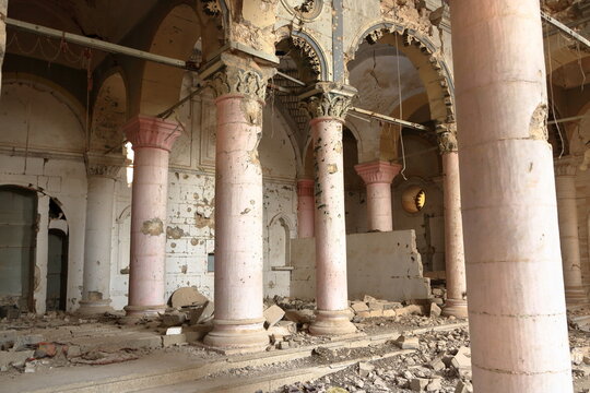 The destroyed small Al-Tahera (Al-Tahira) Church in Mosul, Mossul, Iraq