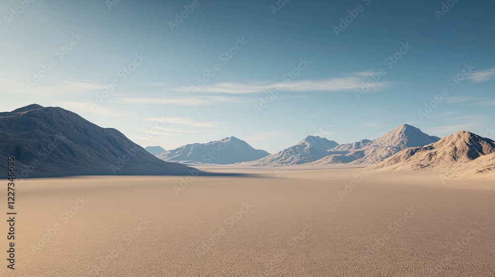 Poster a clear, empty sky with no clouds, creating a vast, open space for any design or creative visual con