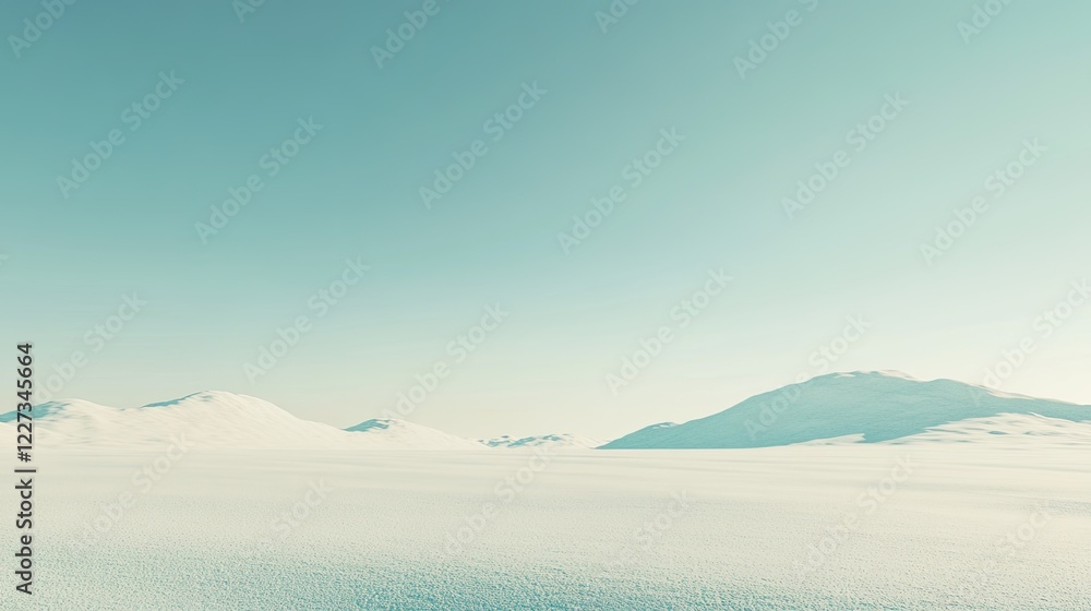 Poster a clear, empty sky with no clouds, creating a vast, open space for any design or creative visual con