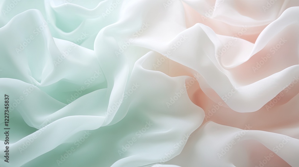 Poster a close-up of a digital screen showing soft, flowing light patterns, with a solid background and emp