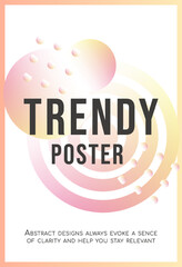 Trendy abstract gradient geometric shapes warm background