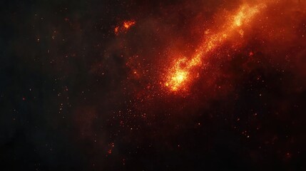 Black Galaxy Orange Background